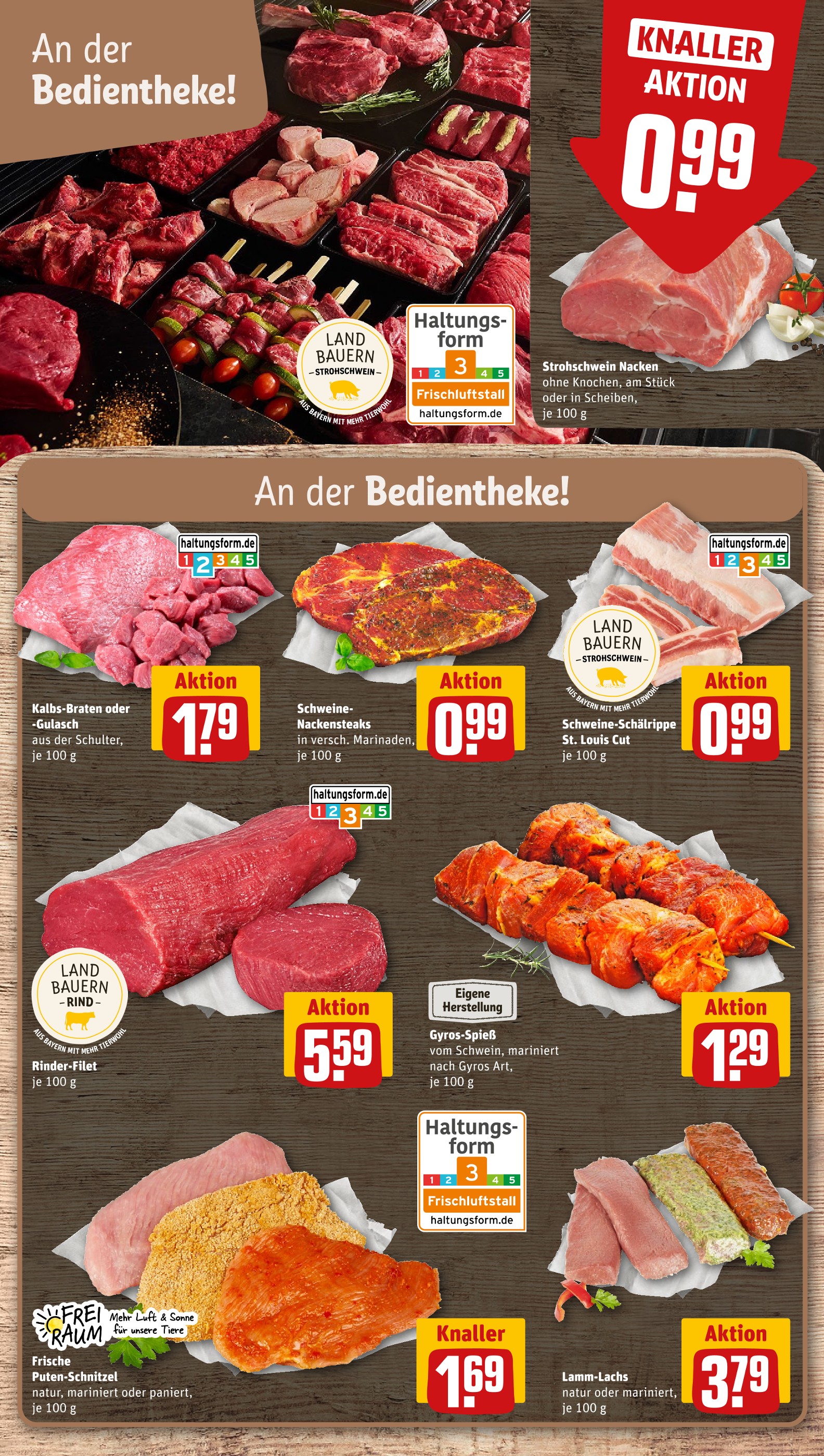 REWE Schnitzel im Prospekt